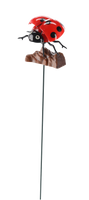 OZDOBA NA PIKU DO DONICY / OGRODU - BIEDRONKA 10 CM / 50 CM *5344
