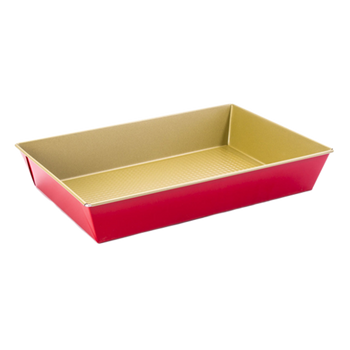 FORMY NA PEČENÍ 28X23,5X6CM S OCHRANNOU VRSTVOU NON-STICK ZLATO ČERVENÁ *3511*