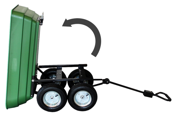 WÓZEK OGRODOWY DWUFUNKCYJNY ZIELONY 