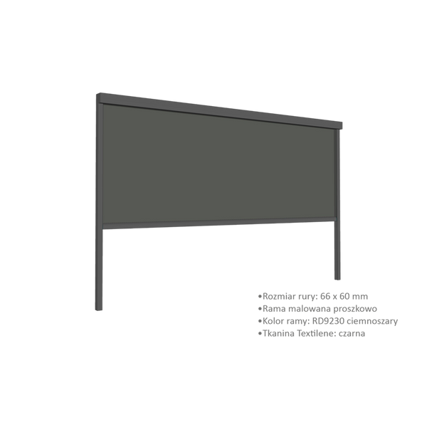 ROLETA DO PERGOLI ALUMINIOWEJ 3 M MANUALNA 276 CM