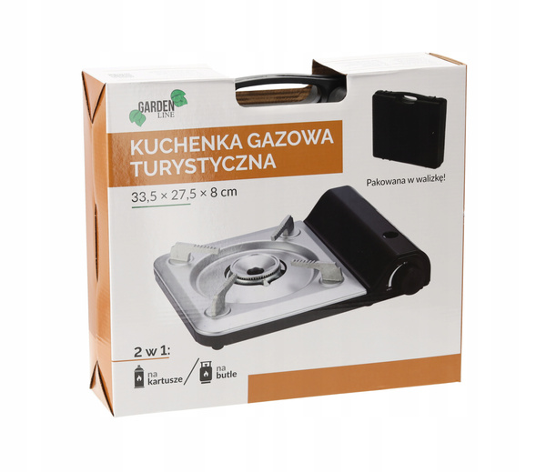 TOURIST GAS COOKER FOR CARTRIDGES 33,5 x 27,5 x 8 CM