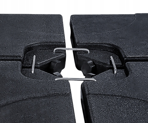 UMBRELLA BASE 50 X 50 X 7.5 CM 4-PIECE BLACK