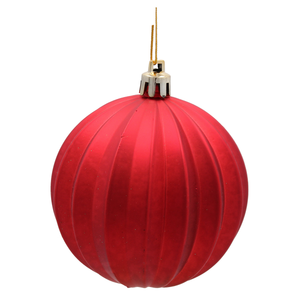 SET OF 36 CHRISTMAS BAUBLES RED, GOLD, SILVER 8 CM IN RED BAG