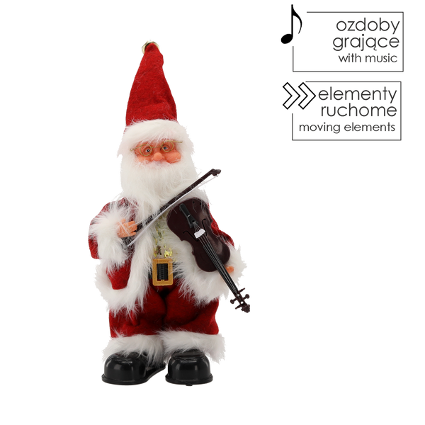 SANTA CLAUS WITH VIOLIN - PLAYING 30,5 CM