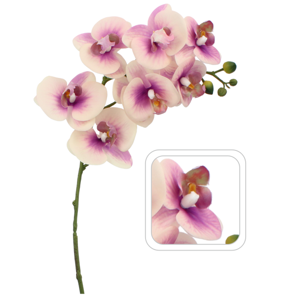 ARTIFICIAL FLOWER - ORCHID 82 CM PINK-WHITE