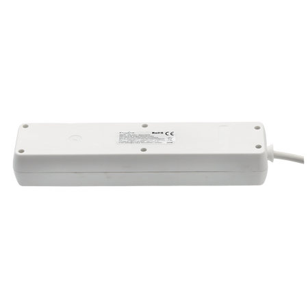 EXTENSION CORD POWER STRIP WITH SWITCH 4 SOCKETS 5 M WHITE