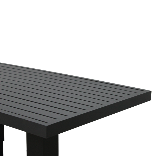 SET DE MOBILĂ DIN ALUMINIU (CANAPEA PE COLȚ + PUFA + MESA) GRI + PERNE GRI *9422