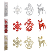SET OF 3 CHRISTMAS TREE DECORATIONS ELK / SNOWFLAKE / SNOWMAN MIX
