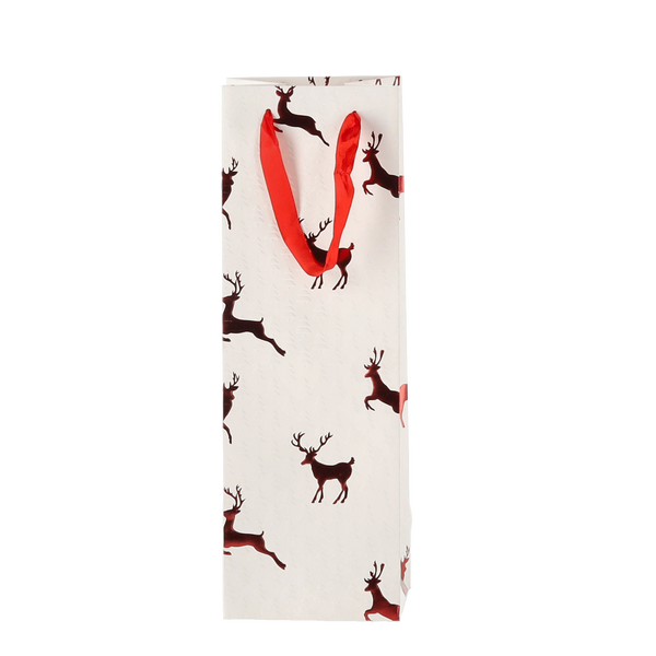 PRÍLEŽITOSTNÁ TAŠKA NA VÍNO "SNEHOVÉ SOVY" 36 x 12 x 10 CM balenie=12ks *0559