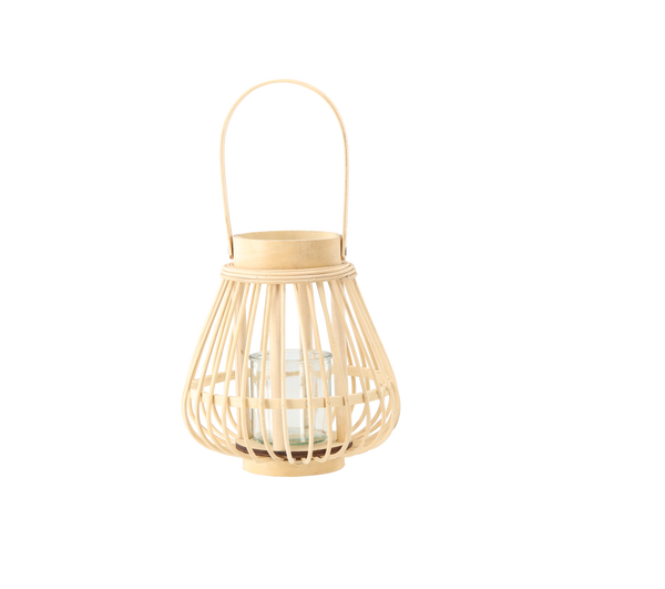 LAMPION DREWNIANY 20 x 22 CM - NATURALNY *8574