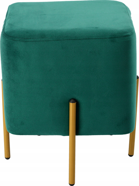 PUFA KWADRATOWA NA NÓŻKACH 35 x 35 x 40 CM CIEMNOZIELONA *3895