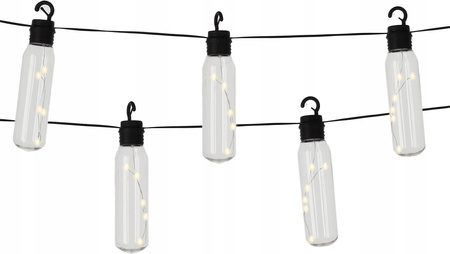 SOLÁRNÍ ZÁHRADNÍ ŘETĚZEC DÉLKA 2 + 1,8 M LUX 10 LED TEPLÁ BÍLÁ *3668