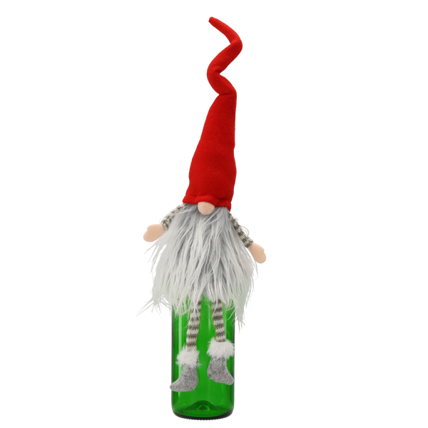 CHRISTMAS GNOME DECORATIVE WINE BOTTLE TOPPER