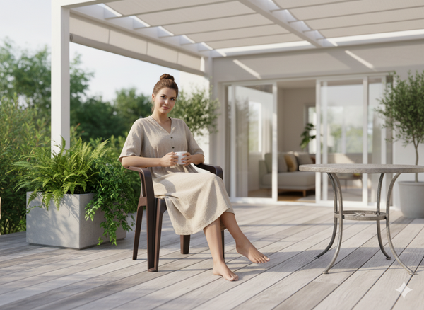 KRZESŁO OGRODOWE 56 x 42 x 78 CM BRĄZ