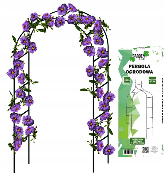 PERGOLA OGRODOWA 140 x 38 x 240 CM (+ KOTWY) *3214