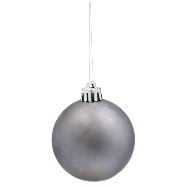 SET OF 9 BAUBLES 6 CM OLIVE/COPPER/GRAPHITE MIX DESIGNS