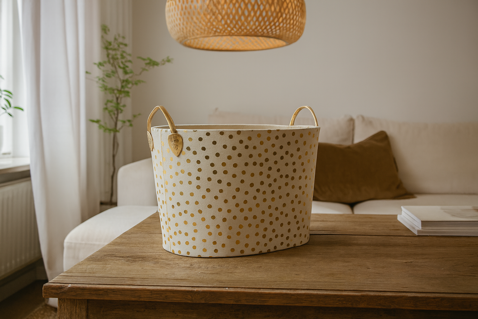 KOSZ NA PRANIE/ZABAWKI 38 x 48 x 34 CM W KROPKI ZŁOTY/SREBRNY *4885 pol_pl_KOSZ-NA-PRANIE-ZABAWKI-38-x-48-x-34-CM-W-KROPKI-ZLOTY-SREBRNY-4885-3982_3