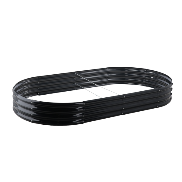 VEGETABLE-FLOWER BED 240 X 120 X 30 CM OVAL ANTHRACITE