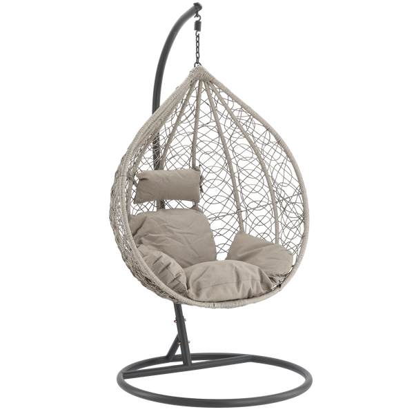 HANGING CHAIR GREY, CUSHION - GREY, FRAME - GREY *1029