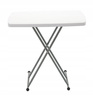 FOLDING CAMPING TABLE 76,5 X 49,5 X 36-71,5 CM WHITE