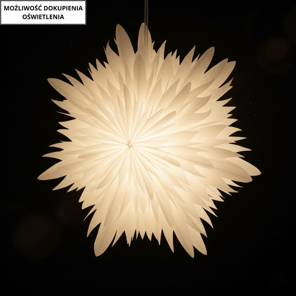 PAPER DECORATIVE STAR 40 CM WHITE DOUBLE-LAYER