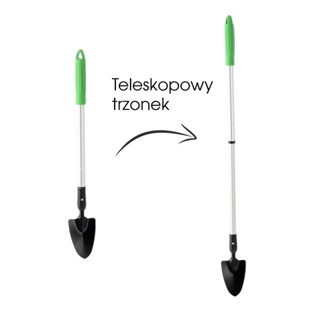 ZÁHRADNÁ LOPATKA S TELESKOPICKOU RÚČKOU 71-106 CM *6766