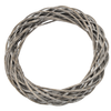 WICKER WREATH 40 CM WHITE / GRAY