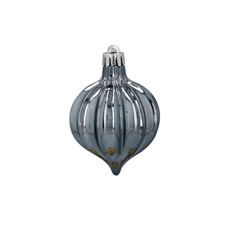 SET OF 12 BAUBLES 6 CM OLIVE/COPPER/GRAPHITE TUBE