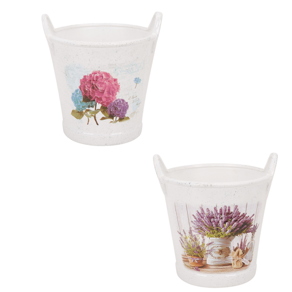 KERAMICKÝ KRYT NA KVALITNÝ HRNČEK 16 x 15,5 x 14,5 CM BIELY MIX VZOROV *5825