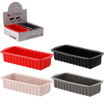 SILICONE CAKE MOULD 27 X 14.3 X 6.7 CM PACK=12PCS