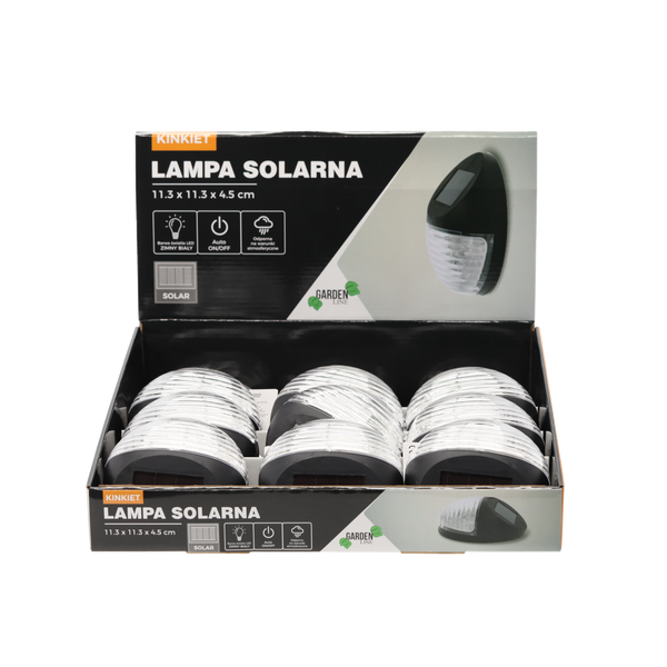 LAMPĂ SOLARĂ 11,3 x 11,3 x 4,5 CM disp.12buc *0694