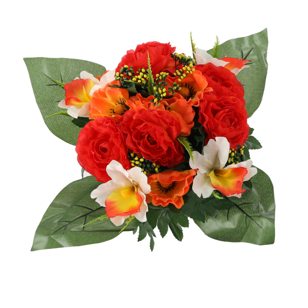 BUCURI ARTIFICIALE DE FLORI PIVNIȚĂ 25 x 32 x 32 CM MIX DE CULORI ambalaj=12 buc *2935