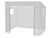 Skleník na paradajky biely 200 x 77 x 168/146 cm *0766