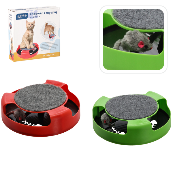 CAT TOY WITH MOUSE 25 X 25 X 7 CM