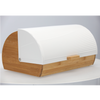 CHLEBAK ANISE - BAMBUSOVÝ S KOVOVÝM POKRYVOM 38 x 28 x 18,5 CM BIELY