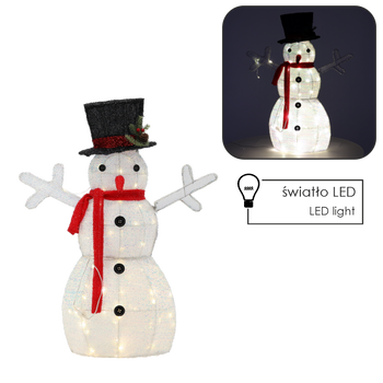 ORNAMENT DE CRĂCIUN - ZĂPADNIC LED 72 CM ALB *6277