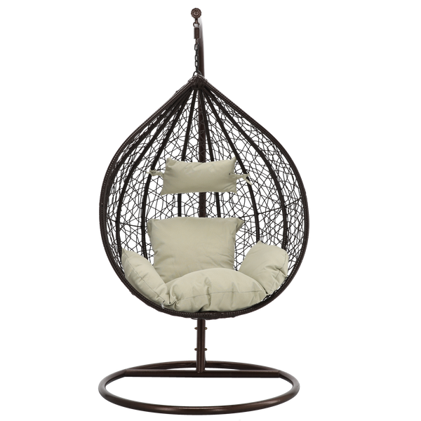 SCAUN SUSPENDAT MARO, PERNĂ BEJ, CADRU MARO 118X107XA68CM *1050