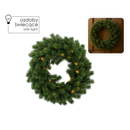WREATH LED 40 CM GREEN 40 L