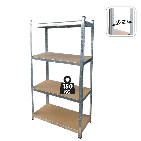 REGAŁ 4-POZIOMOWY 180 X 90 X 40 CM UDŹWIG PÓŁKI: 175 KG *0605