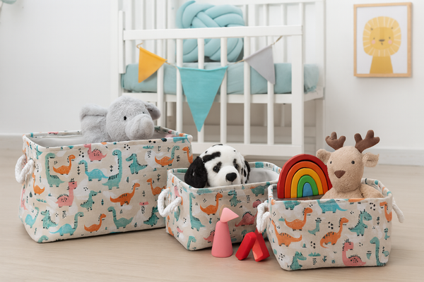 ZESTAW 3 ORGANIZERÓW PROSTOKĄTNYCH DINOZAURY