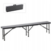 FOLDING CAMPING BENCH 180 X 25 X 43 CM GRAY