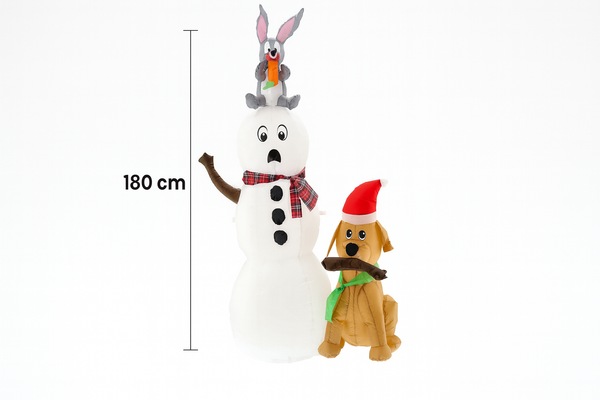 DMUCHANY BAŁWANEK Z PIESKIEM LED WYS. 180 CM *1105