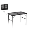TOURIST FOLDING TABLE BLACK 90 x 60 x 40/70 CM