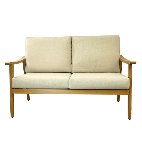 SADA NÁBYTKU Z HLINÍKU "TIRANA" (SOFA + 2 KŘESLA + STOLIK) BEŽOVÁ + BEŽOVÉ POLŠTÁŘE *9538