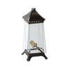 LAMPION 23CM LST TRAPEZ MINI RÓŻA SREBRNY/ZŁOTY OPAK=8SZT*6664