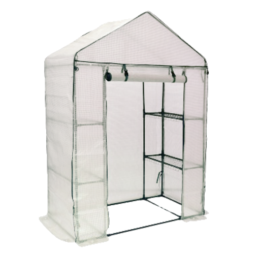 Garden Greenhouse with Shelves White 140 x 73 x 200 CM