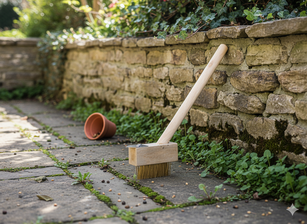 SZCZOTKA DO CHWASTÓW/ KOSTKI BRUKOWEJ 28 CM