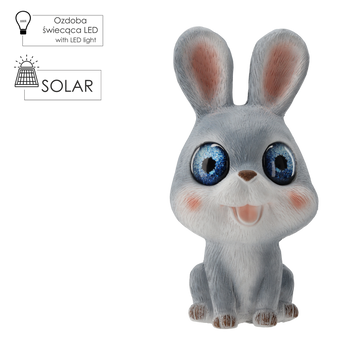 GARDEN FIGURINE - LED RABBIT 17,5 x 17 x 34,5 CM