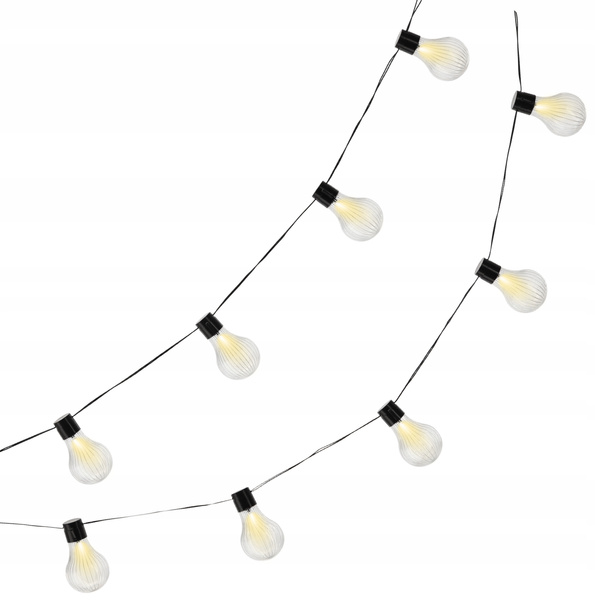 SOLAR GARDEN GARLAND LENGTH 2 + 1.8 M STRIPES 10 LED WARM WHITE