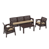 BROWN GARDEN FURNITURE SET "SANTANA" (2x CHAIR, 3-person BENCH) *8675
